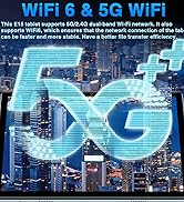 Text reads '22GB+128GB', 'Android 14', 'Widevine L1'. Product display of tablet or laptop device with Netflix and Disney+ logos, showing multiple viewing angles and accessories.