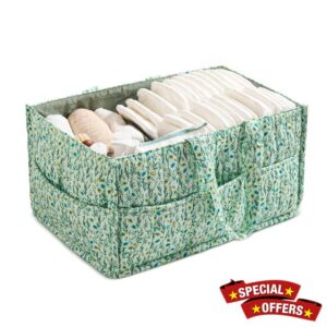 Beau & Bloom Nappy Caddy with Organic Cotton Fabric