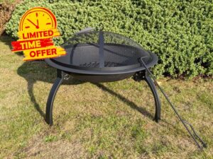 Outdoor Fire Pit Steel Metal Wood Log Grill Burner Camping Garden Patio Heate