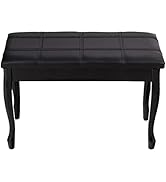 Black upholstered bench or seating furniture with tufted cushioning, shown from multiple angles and positions.