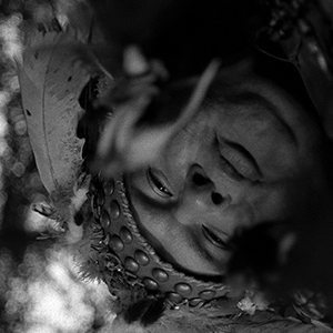 Series of black and white artistic photographs showing high-contrast lighting effects and shadows.