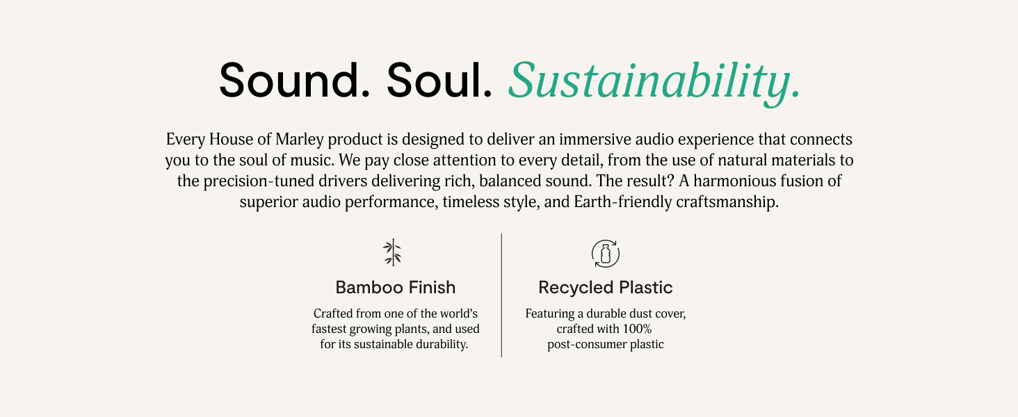 Text reads 'Sound. Soul. Sustainability.' Professional layout with text and imagery arranged in magazine-style format.