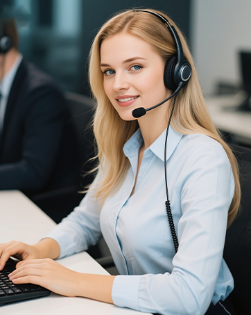 Series of images showing person wearing headphones while working at laptop in office setting, demonstrating professional use of audio equipment.