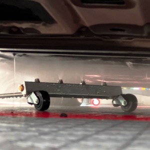 Text reads 'Image 4'. Close-up sequence showing installation of metal components on a textured black surface, with detailed views of connection points.