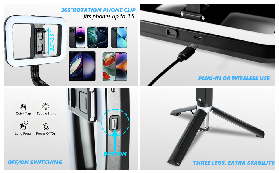 Selfie Ring Light Tripod Stand