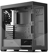 darkFlash Full-Tower ATX Gaming PC Case, Back Plug-in Motherboard, 4 PWM ARGB Fans, Dual-Chamber ...