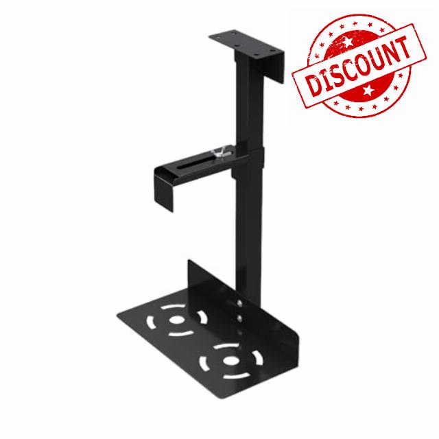 PC Holder Under Desk and On the CPU Holder Under the Desk - Wall Table CPU Holder - 360 Degree Adjustable Wall and Under-Desk Computer Holder