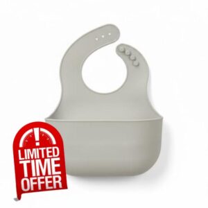 Kids Motion Sickness & Travel Sickness Bib – Soft Silicone Car Sick Catcher for Toddlers & Babies – Reusable Waterproof Bib with Deep Catch Pocket – Easy Clean