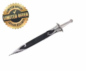 Next Level Cosplay Prop Replica Lord Of The Rings Sting Wooden Sword with Black Sheath