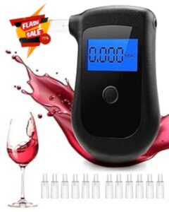Lorrtra UK Portable Alcohol Tester: High-Precision BAC Detection Tool Breathalyser for Home