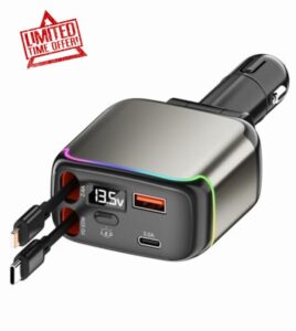 XXZU 137W Retractable Car Charger