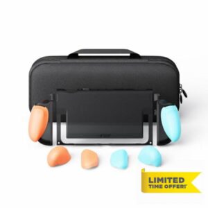 SAVAGE RAVEN by Skull & Co. FissionGrip Bundle (Carrying Case Included): Dockable Split Protective Case for Nintendo Switch 2 (2025)