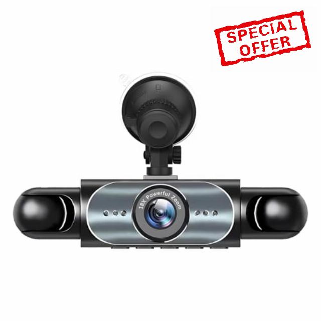 Battery Operated Dash Cam – 4-Channel Recorder With Full 1080P Video