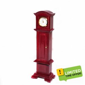 Dolls House Working Grandfather Clock (DF003) - 1:12 Scale Miniatures | Minimum World