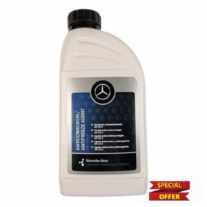 Mercedes-Benz Genuine Radiator Coolant Antifreeze Pink 1L OEM MB 325.6 Engine Coolant Anti-Corrosion & Thermal Protection 1 Litre Bottle for Mercedes Cars & Vans A000989180809