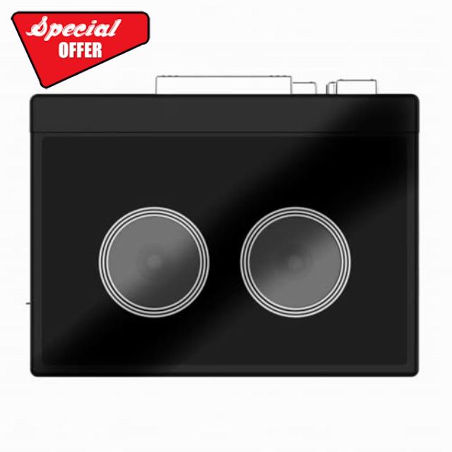 LuobannmWireless BT Speaker Retro Nostalgic Radio Portable Cassette Tape Player Play/Fast Forward/Rewind Auto Flip Functio