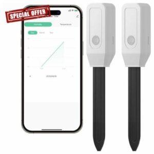 2 Sets Wifi Soil Moisture Sensor Soil Moisture Meter Smart Plant Water Monitor