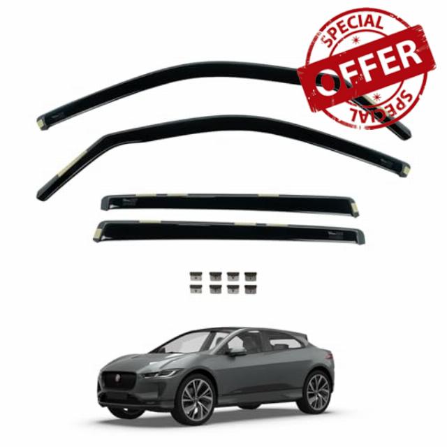 Team HEKO Wind Deflectors for Jaguar I-Pace 2018+ Front and Rear Set of Window Deflectors