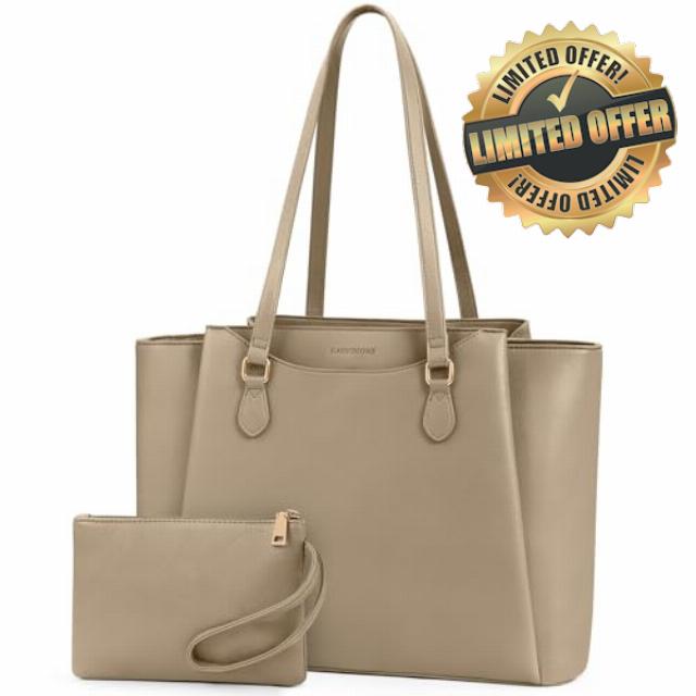RAINSMORE Laptop Tote Bags for Women 15.6 Inch
