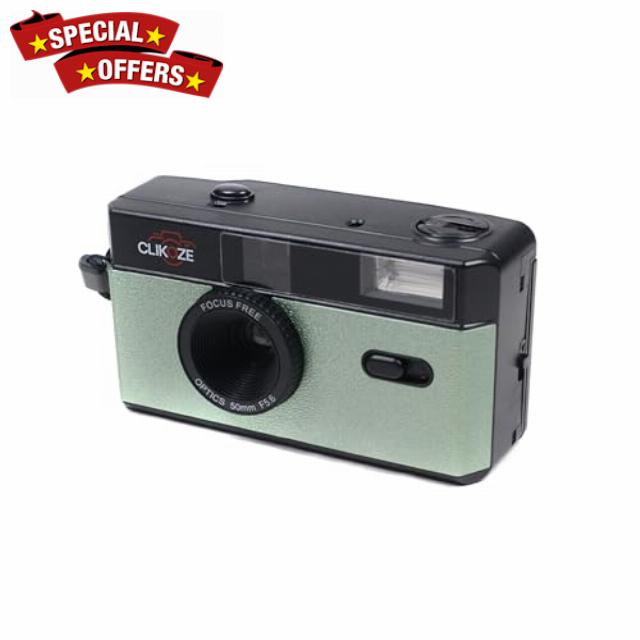 35mm Film Camera - Reusable Half Frame Reloadable Camera - Sage Gree