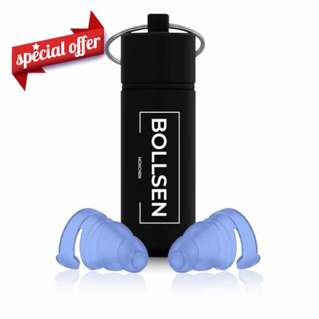 BOLLSEN Watersafe+ Swimming Ear Plugs for Adults – Reusable Silicone Earplugs for Shower