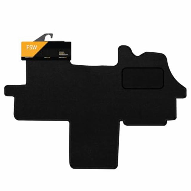 FSW - Compatible with Fiat Ducato Motorhome 2006-2015 Tailored Van Mat - Black Carpet