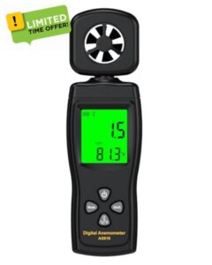NOPWOK 3 in 1 Handheld Digital Anemometer Wind Meter
