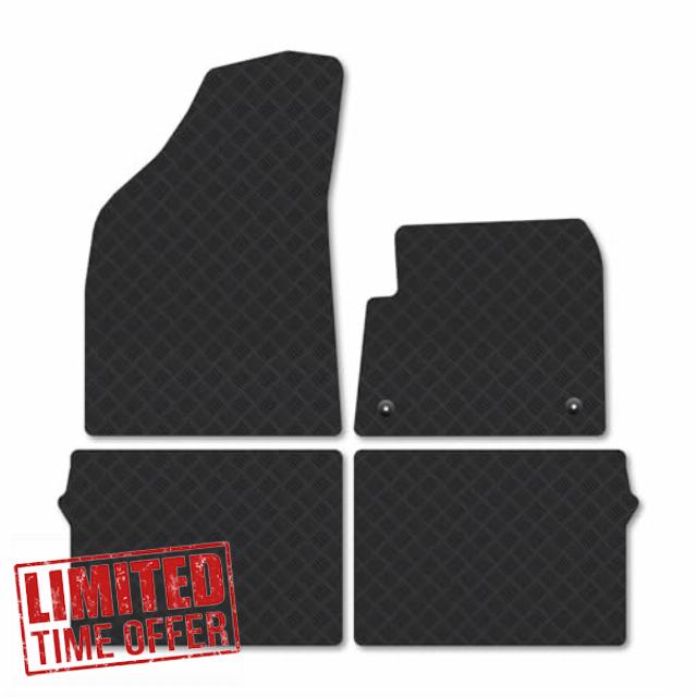 Vauxhall Frontera [Electric] (2025+) Rubber Car Mats Compatible with Accessories Tailored Fit Heavy-Duty Floor Mats Set Waterproof Durable Custom Fit 4 Pieces Water Resistant Easy-Clean With Clips