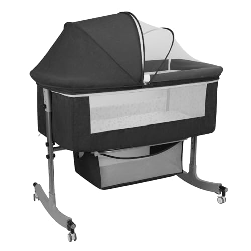 3-in-1 Convertible Baby Crib with Rocking Mode