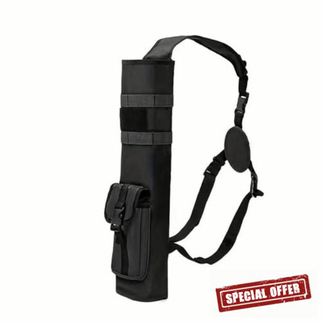 Archery Quiver Holder Archery Lightweight Back Arrow Quiver Dual Use Foldable Compact Hip Arrows Bag with System Pocket Hanged