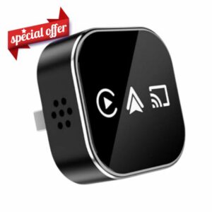 3 in 1 Wireless CarPlay Adapter | Wired to Wireless CarPlay & Android Auto Dongle | Mirror Link USB Plug & Play (Mirror Link)