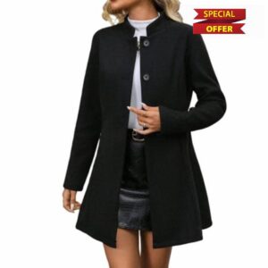 Women's Button Up Dressy Jacket Long Sleeve Collared