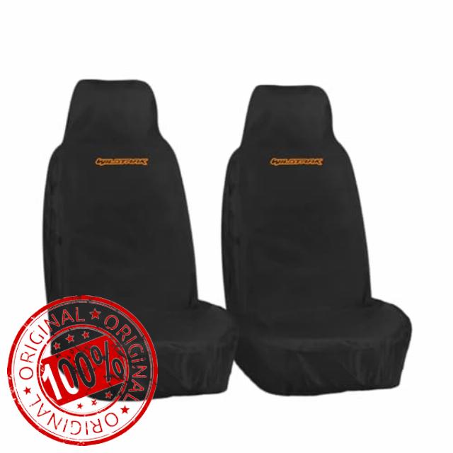 2x Front Pair Custom Seat Covers Heavy Duty Waterproof Black Protectors 1+1 - Fits Ranger Wildtrak