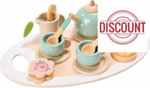 Top Sale Wooden Tea Set for Kids – 15-Piece Montessori Pretend Play Afternoon Tea Set | Wooden Teapot