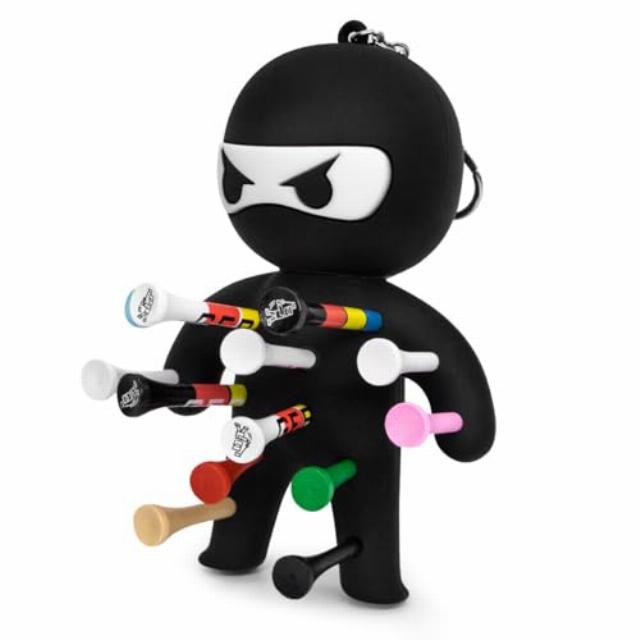 Golf Tee Holder – Ninja Design | Black or White | Holds 13 Tees