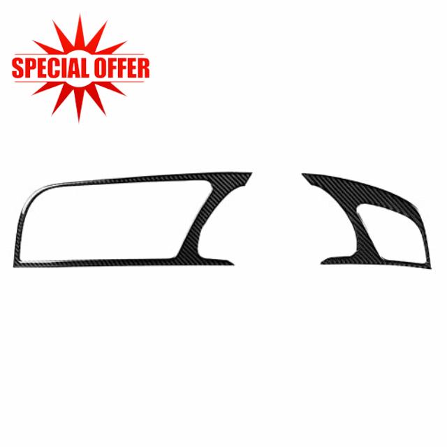 Cnazg40 2PCS Carbon Fiber Dash Board Instrument Panel Dashboard Frame Trim Cover Interior Decoration for A5 RS5 S5