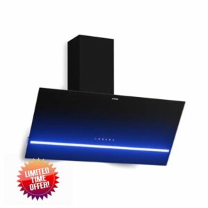 Klarstein Illuminosa Angled Cooker Hood 90cm - 818 m³/h Airflow