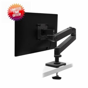 Ergotron LX Pro - Mounting kit [monitor arm] - for LCD display - grommet mount - aluminium - black - screen size: up to 34 - desk-mountable