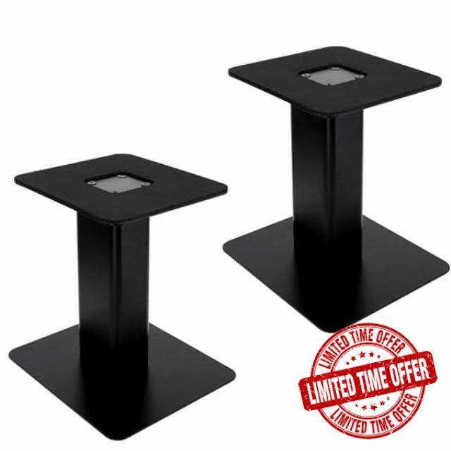 Desktop Speaker Stands(Pair) -Heavy Duty 15 x 17cm Metal Tray