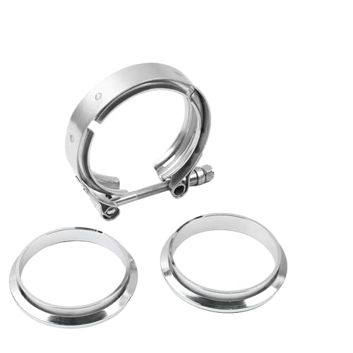 Universal Car Accessories V Band Clamp with 2 Flat Flange for Turbos Blow-Off Valves Mufflers Exhaust Pipes Downpipes