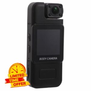 Sports Camera Portable Action Cam with Infrared Night Vision Compact Wearable Body Cam with Secure Backclip for Hiking Cycling Travel Recording