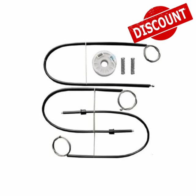 Window Regulator Assembly For Smart Roadster 2003-2005 Auto Window Regulator Repair Kit Front Right Driver Side 1Set Cable + Roller And Springs Electric Windows Regulators