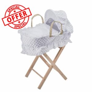 Dolls Moses Basket With Stand – Dimple Bedding