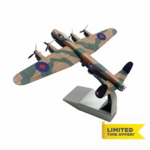 MOUDOAUER 1/144 Scale WWII Royal Air Force Avro Lancaster Bomber Aircraft Model Alloy Model Diecast Plane for Collectio