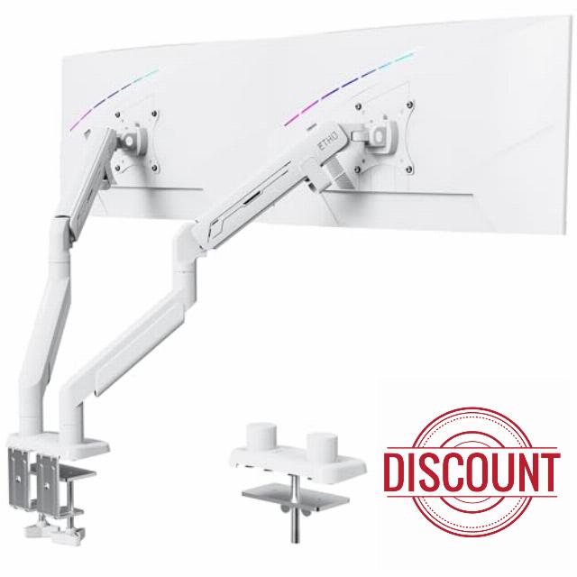 ETHU Heavy Duty Dual Monitor Arm with Gas Spring