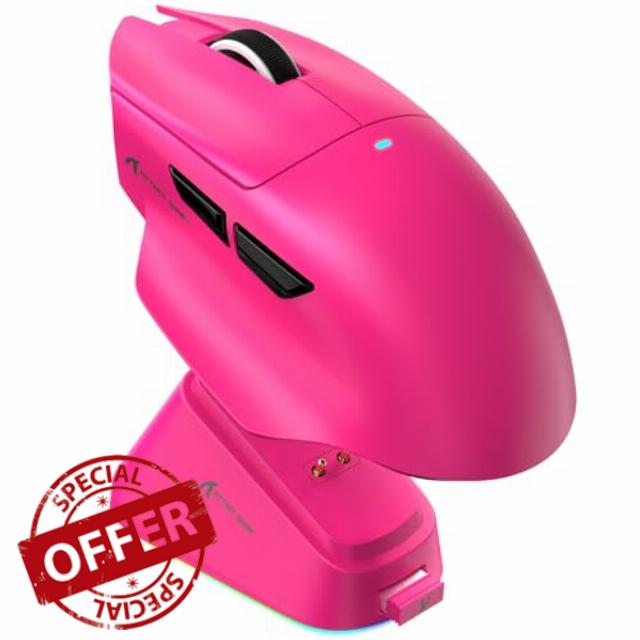 ATTACK SHARK V6 65g SUPERLIGHT Mouse with Magnetic Charging Dock