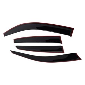 Acrylic Window Sun Visors Rain Deflectors Weathershields Black Se