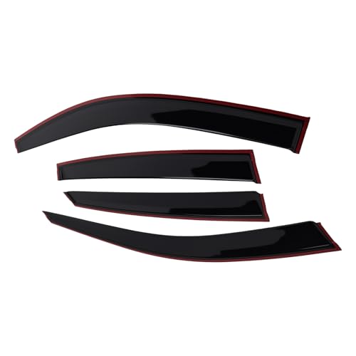 Acrylic Window Sun Visors Rain Deflectors Weathershields Black Se