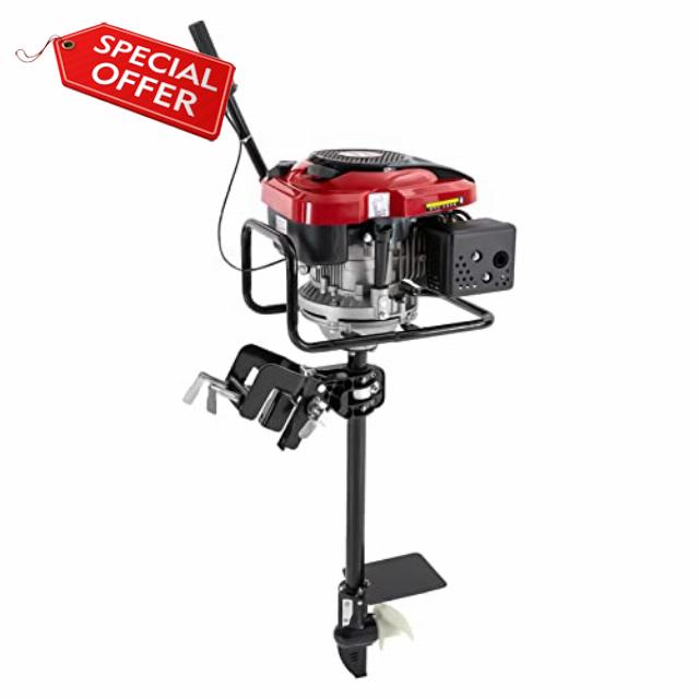 4-Stroke 8 HP 196CC Outboard Motor Petrol Boat Engine Air Cooling for Inflatable Boats