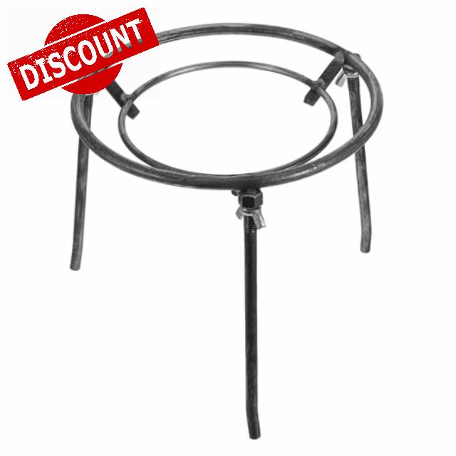 Ciieeo Detachable 24Cm Metal Outdoor Tripod Pot Stand Double Rings